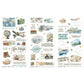 49 and Market Blendable Rub-On Transfer Set 6"X12" Travel Diaries