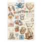 Stamperia Junk Journal Stickers, Cut-Outs, Backgrounds Baby
