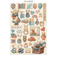 Stamperia Junk Journal Stickers, Cut-Outs, Backgrounds Baby