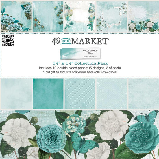 49 And Market Collection Pack 12"X12" Color Swatch: Teal