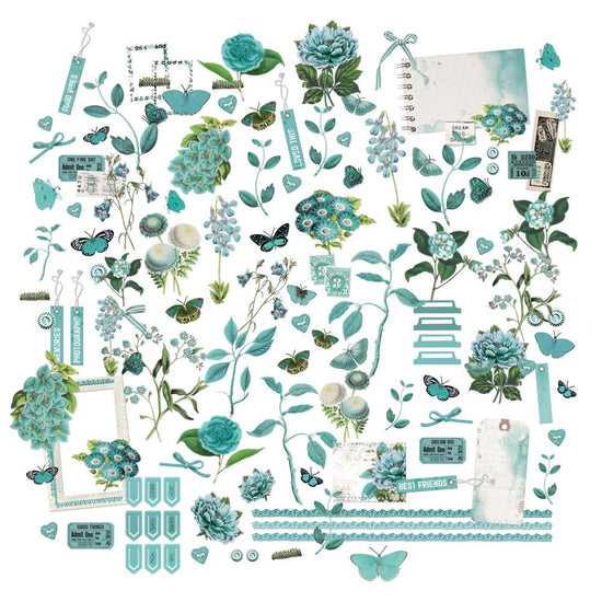Color Swatch: Teal Mini Laser Cut Outs Elements