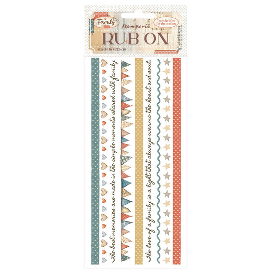 Stamperia Rub-on cm 10,16x21,6 - Family Stripes