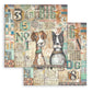 Stamperia Scrapbooking Pad 12"X12" 10/Pkg Furry Friends
