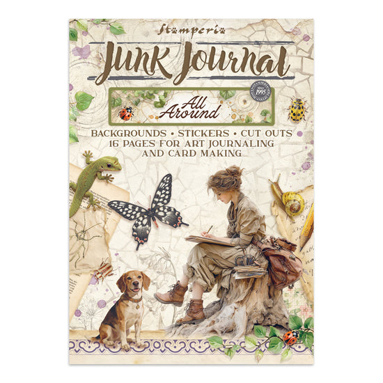 Stamperia Printed Art Junk journal: stickers, cut-outs, backgrounds for Art and Craft - All Around