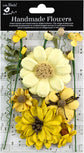 Little Birdie Heleen Paper Flowers 12/Pkg Sunshine