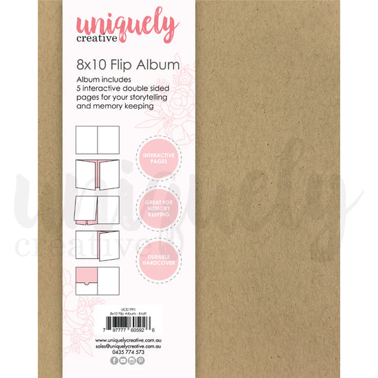 Uniquely Creative 8X10 FLIP ALBUM - KRAFT
