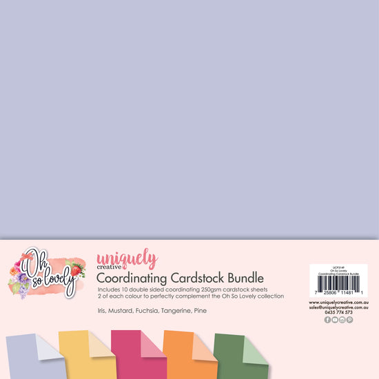 Uniquely Creative OH SO LOVELY COORDINATING CARDSTOCK BUNDLE