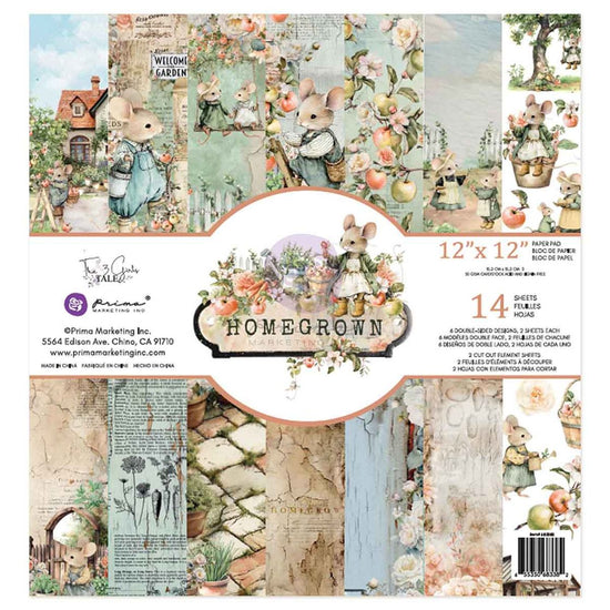 PRE ORDEN Prima Double-Sided Paper Pad 12"X12" 14/Pkg Homegrown PRE ORDEN