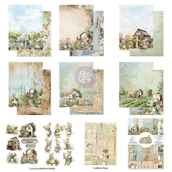 Prima Double-Sided Paper Pad 6"X8" 15/Pkg Homegrown