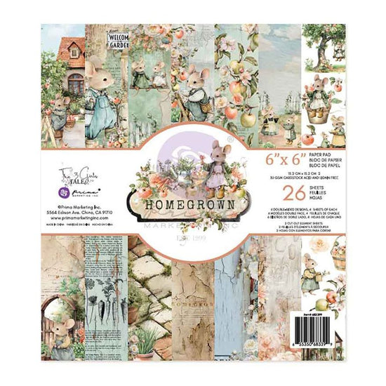 Prima Double-Sided Paper Pad 6"X6" 26/Pkg Homegrown