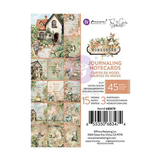 Prima Journaling Cards 3"X4" 45/Pkg Homegrown