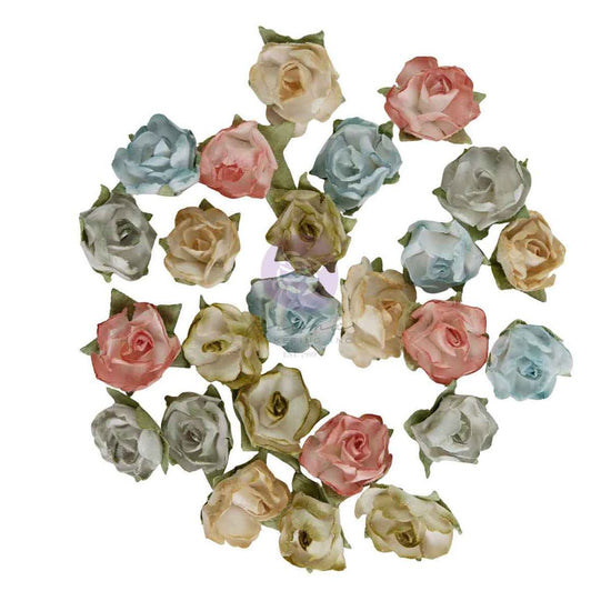Prima Paper Flowers 25/Pkg Palette Blooms Homegrown