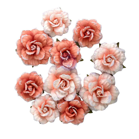 Prima Paper Flowers 10/Pkg Blush Harvest Homegrown