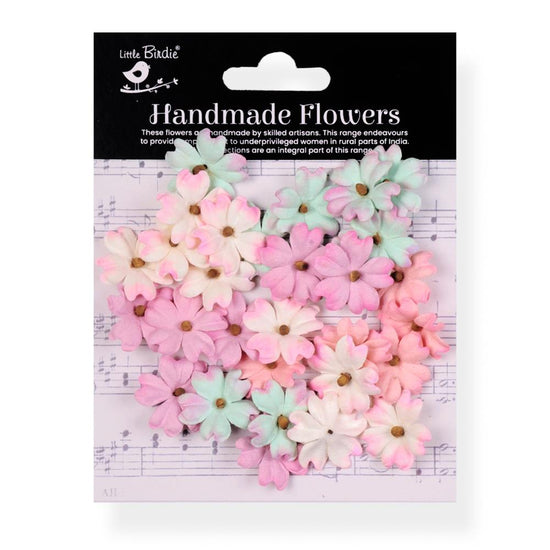 Little Birdie Carin Paper Flowers 30/Pkg Fairy Garden