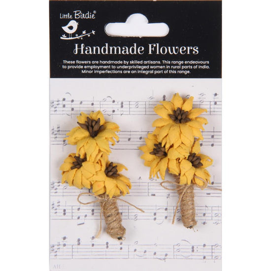Little Birdie Floral Embellishment 2/Pkg Mini Sunflower Bouquet