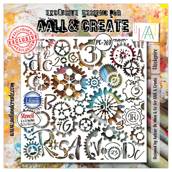 AALL and Create - 6"x6" Stencil - Clockspire