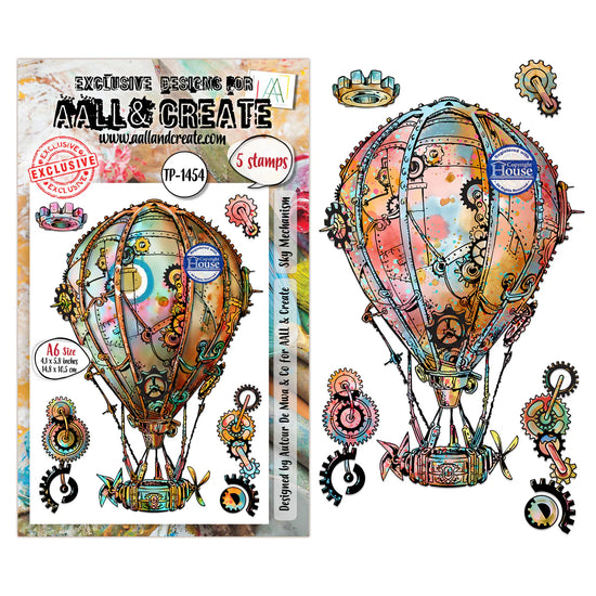 AALL and Create - A6 - Stamp Set - Sky Mechanism