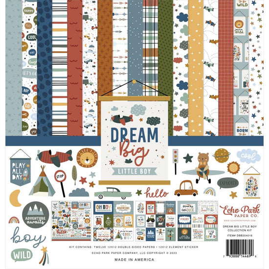 Echo Park Collection Kit 12"X12" Dream Big Little Boy