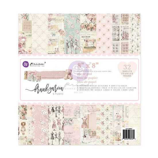 Prima Double-Sided Paper Pad 8"X8" 32/Pkg Buttons & Keepsakes