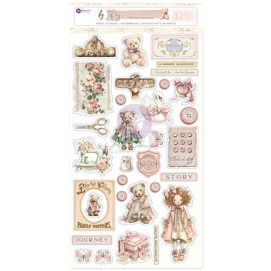 Prima Stickers 32/pkg Buttons & Keepsakes – Imaginic Scrapbook