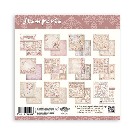 Stamperia Double-Sided Paper Pad 8"X8" 10/Pkg Romance Forever, 10 Designs/1 Each