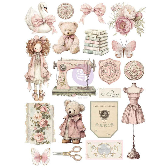 Prima A4 Transfer Sheet Buttons & Keepsakes