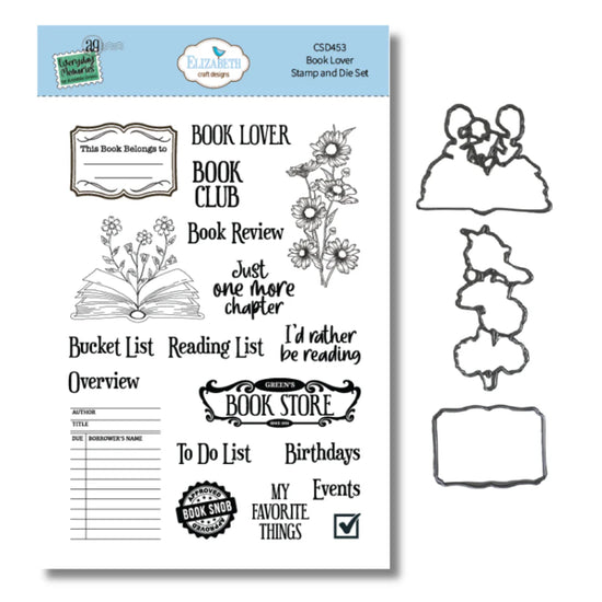 Elizabeth Craft Book Lover Stamp and Die Set