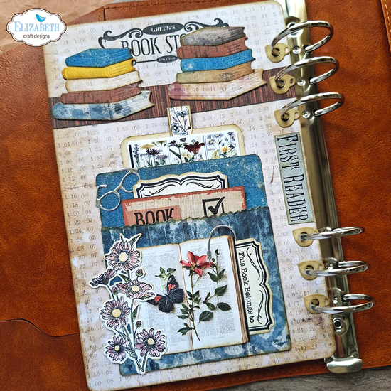 Elizabeth Craft Book Lover Stamp and Die Set