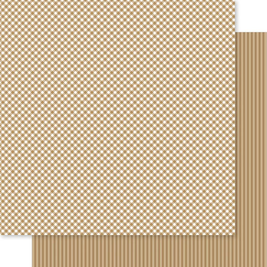 Bella Besties Gingham & Stripes Double-Sided Cardstock 12X12 Pony