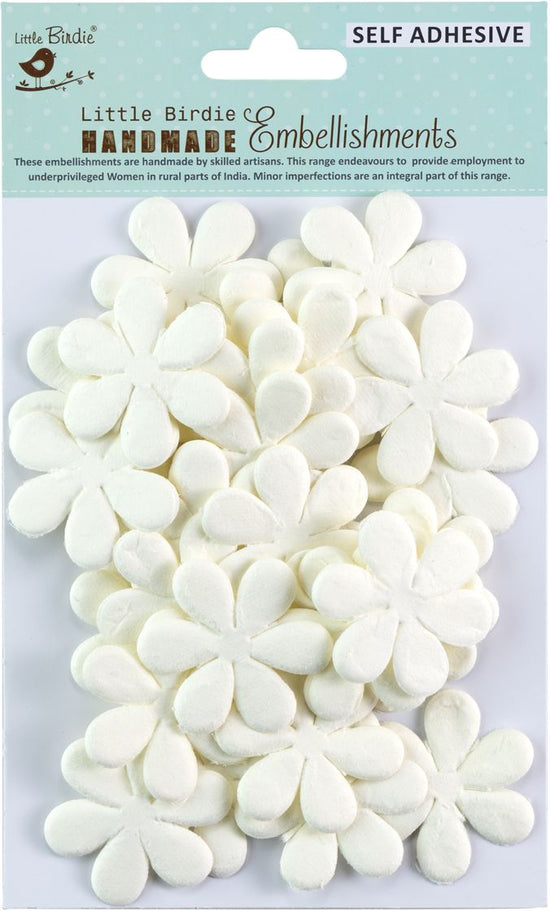 Little Birdie Emory Paper Flowers 30/Pkg Shabby Chic