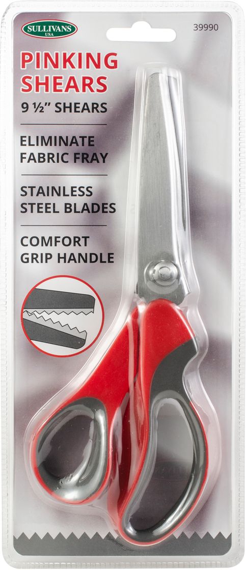 Sullivans Pinking Shears 9.5" W/Comfort Grip Handle