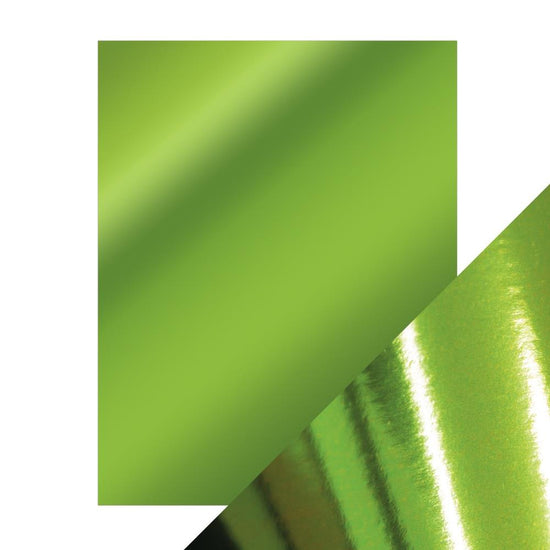 Craft Perfect Mirror Cardstock 8.5"X11" 5/Pkg High Gloss Emerald Green