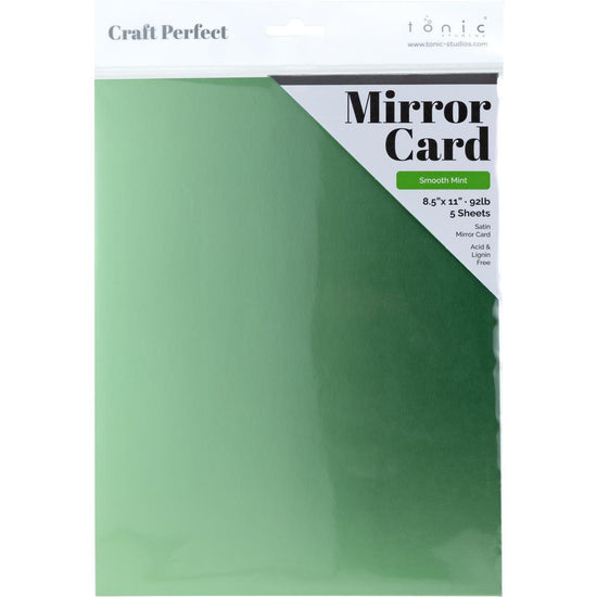 Craft Perfect Mirror Cardstock 8.5"X11" 5/Pkg Satin Smooth Mint