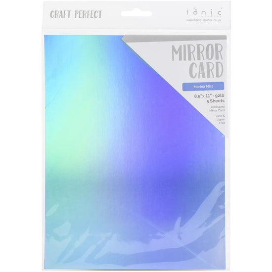 Craft Perfect Iridescent Mirror Cardstock 8.5"X11" 5/Pkg Iridescent Marina Mist