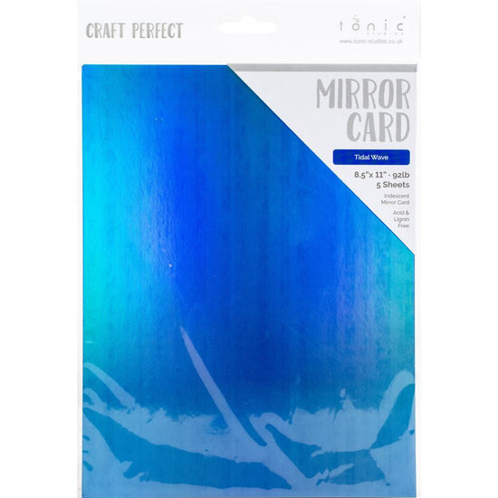 Craft Perfect Iridescent Mirror Cardstock 8.5"X11" 5/Pkg Iridescent Tidal Wave
