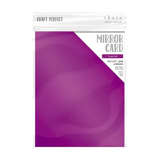 Craft Perfect Satin Mirror Cardstock 8.5"X11" 5/Pkg Purple Mist