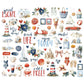 Simple Stories Bits & Pieces Die Cuts Vintage Sand & Sea