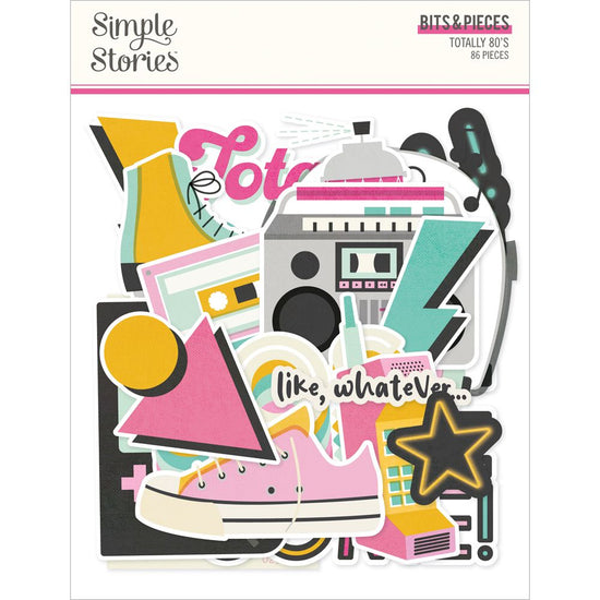 Simple Stories Bits & Pieces Die Cuts Totally 80’s
