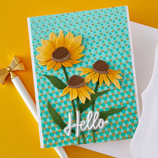 Spellbinders Cascading Dots 3D Embossing Folder and Stencil Bundle by Simon Hurley