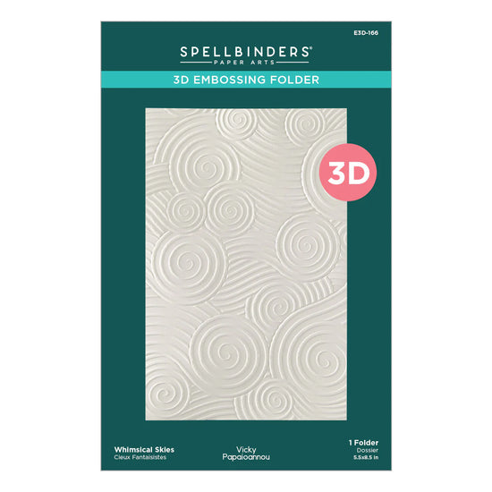 Spellbinders Whimsical Skies 3D Embossing Folder by Vicky Papaioannou