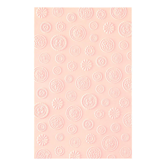 Spellbinders Haberdashery Buttons 3D Embossing Folder by Frank Garcia