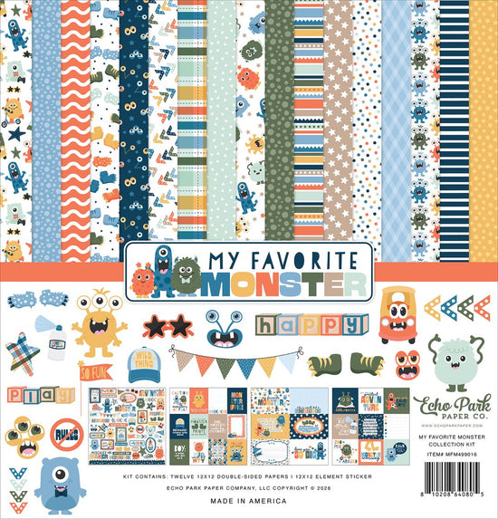 Echo Park Collection Kit 12"X12" My Favorite Monster
