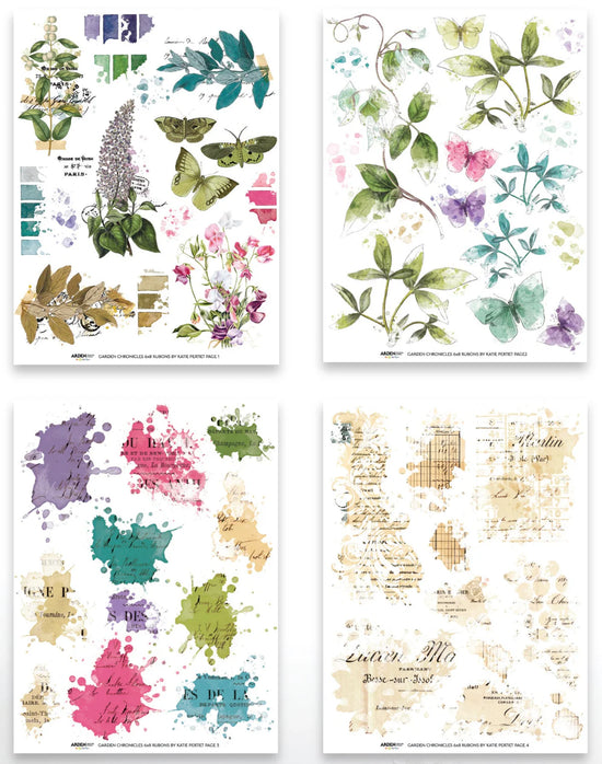 Arden Creative Studio Garden Chronicles 6in x 8in Rub-On Transfer Set