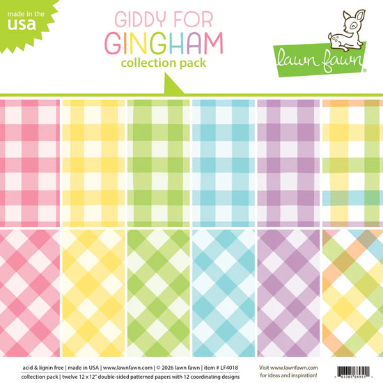 Lawn Fawn giddy for gingham collection pack
