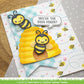 Lawn Fawn bee happy background stencils