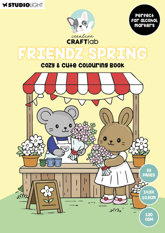 Studio Light Coloring Book Friendz Spring Friendz 30 Sheets