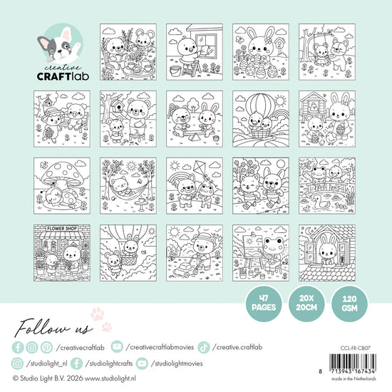 Studio Light Coloring Book Friendz Party Friendz 47 Sheets