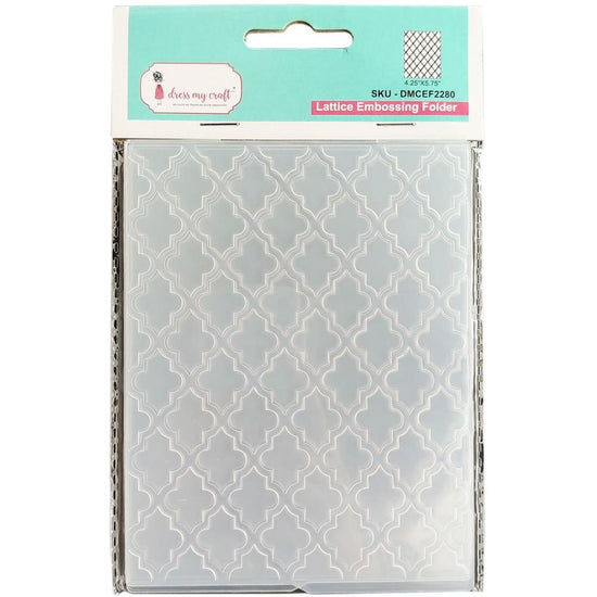 Dress My Craft Embossing Folder 4.25"X5.75" Lattice