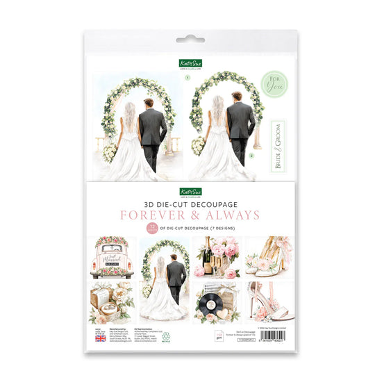 Katy Sue Die Cut Decoupage – Forever & Always (pack of 12)