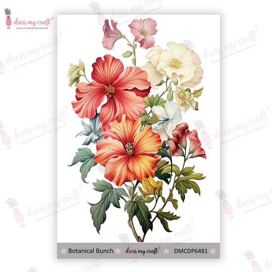 Dress My Craft Mini Transfer Me Sheet 4"X6" Botanical Bunch